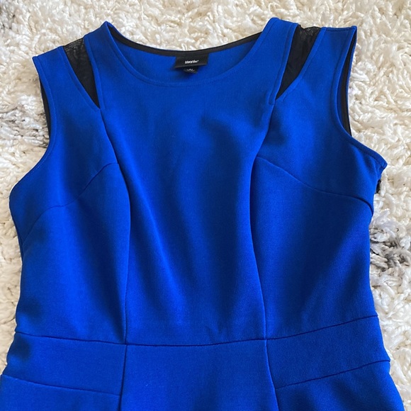 Mossimo Dress Blue Black Mesh Cut Out Size Small - Picture 4 of 13